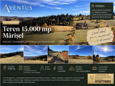 TEREN DE VANZARE IN MARISEL - 15 000 MP | PANORAMA DEOSEBITA | POTENTIAL TURISTIC RIDICAT